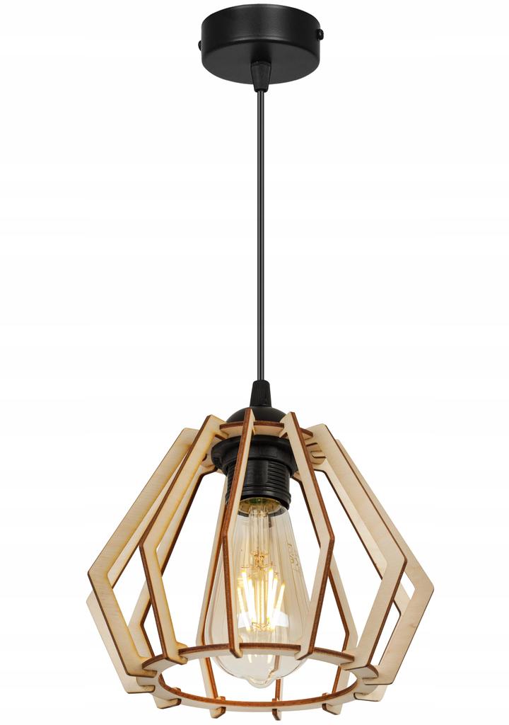 Modern wooden LED ceiling pendant lamp