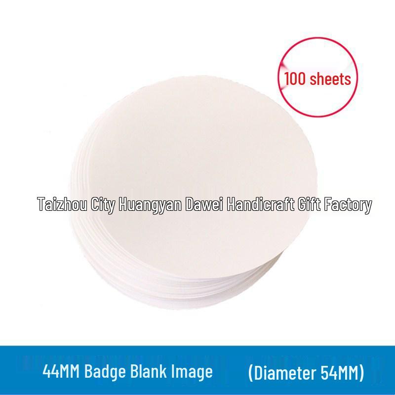 Multi-size Tinplate Badge Material with Safety Pin and Plastic Base, 100 Sets