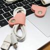 10Pcs Heart Shaped PU Leather Cable Storage Organizer Straps Earphone Cord Management Winder Ties