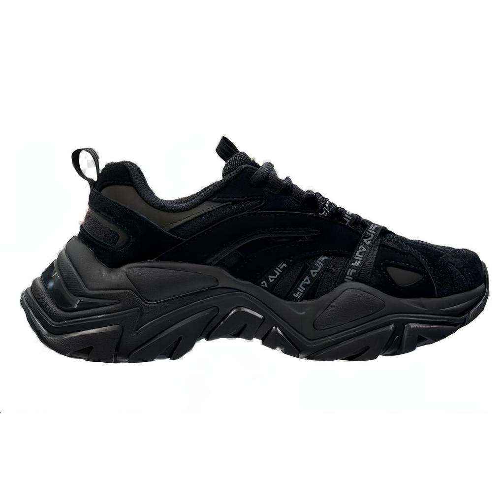 FILA Leather Low top Casual Running Shoes Unisex Black 1RM02723F_001
