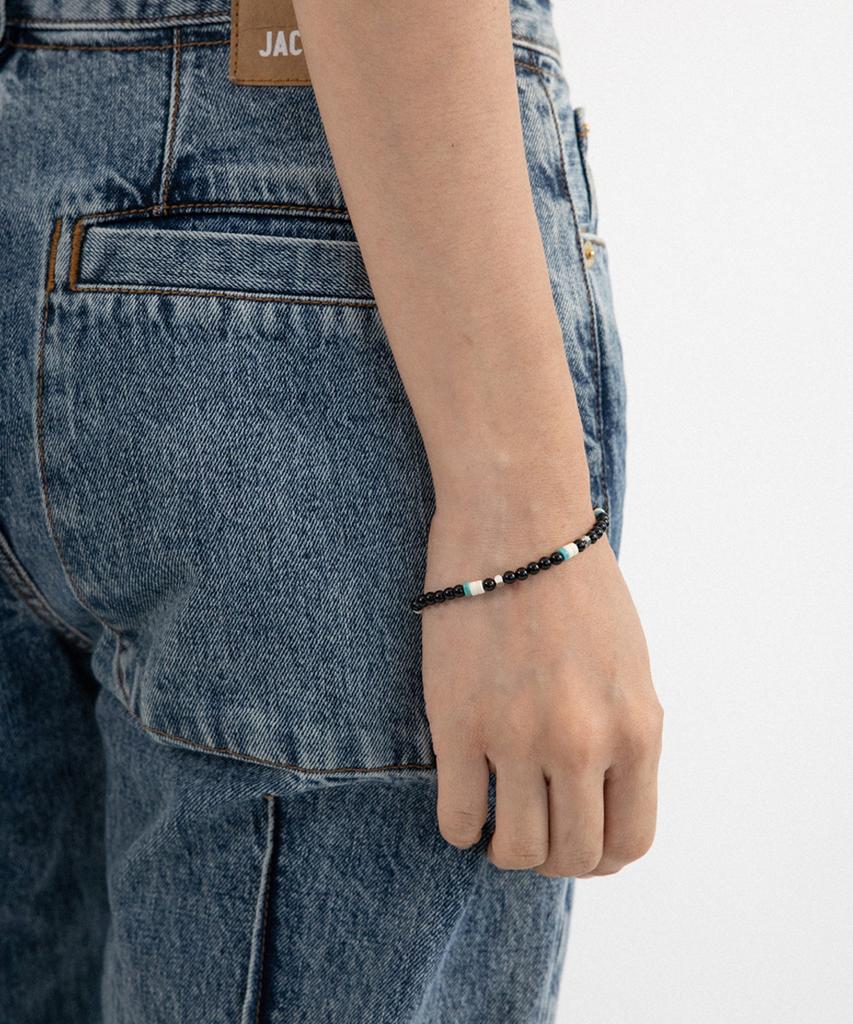 Linger Piece [Unisex] Onyx And Gemstone Bracelet