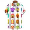 Camisa de Hombre con Estampado de Máscara 3D Verano Lucha Libre Camisa de Manga Corta Casual Camisa Hawaiana para Hombre Ropa Holgada Lucha Libre Mexicana