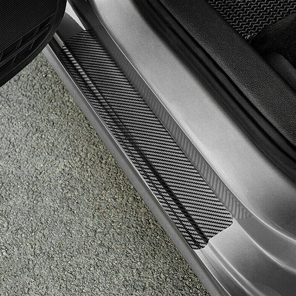 Fiber Bumper Car Door Sill Protector Styling Mouldings Anti-Collision Strips Car Protective Film