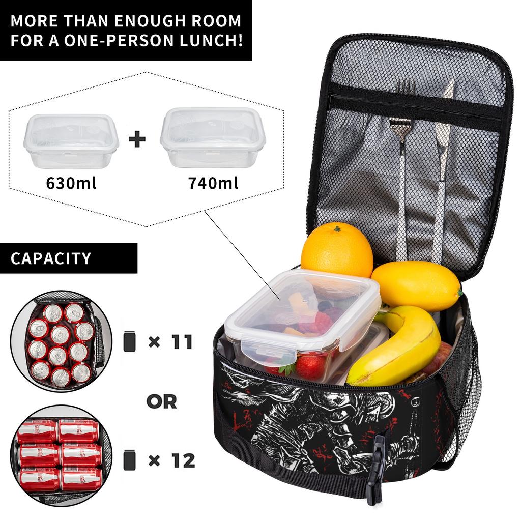 Vyke Elden Ring Lunch Bag Funny Travel Lunch Box Print Portable Zipper Thermal Tote Handbags