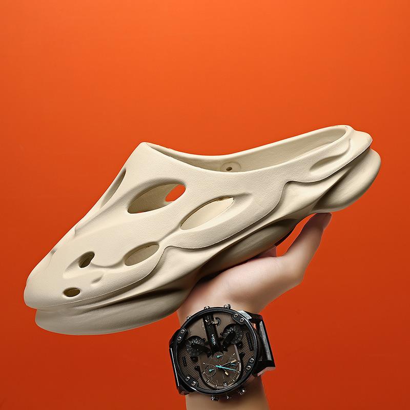 

2024 Новые мужские туфли Легкие белые сандалии Тапочки Легкие роскошные сандалии для отдыха Обувь для дома и улицы Пляжная обувь 43 песочный