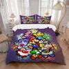 3pcs bedding set Mario Party Includes 1 Comforter + 2 Pillowcases, Without Pillow Inserts, Soft Comfortable, Lightweight Breathable, Printed