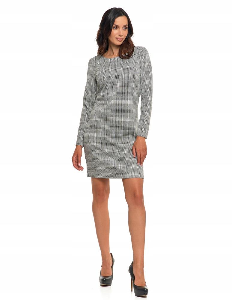 Women's Pencil Dress with Long Sleeves, Feminine, Elegant, MORAJ XL Patt1