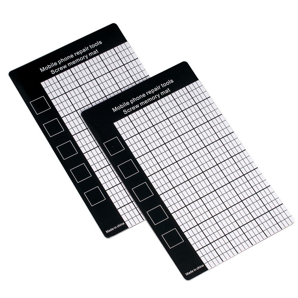 Magnetische Schraubenmatte Gedächtniskarte Arbeitsunterlage Arbeitsgedächtnisunterlage für kleine Schrauben Hält Mobiltelefon Reparaturwerkzeug 145×90mm