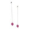 Les Trésors De Lily [L9746] - Pink 'Sissi' Silver Earrings (crystal)