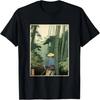 Japonský bambusový háj Dřevořezba Duchovní příroda vintage Tričko