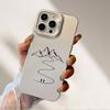 Mountain line pattern phone case suitable for iPhone 17 16 15 14 13 12 11 Pro/Max/Plus anti drop and shockproof back cover