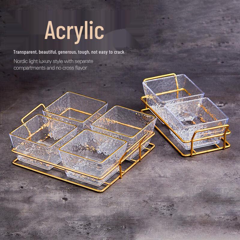 Jing Zhou Yuan Acrylic Partitioned Serving Tray