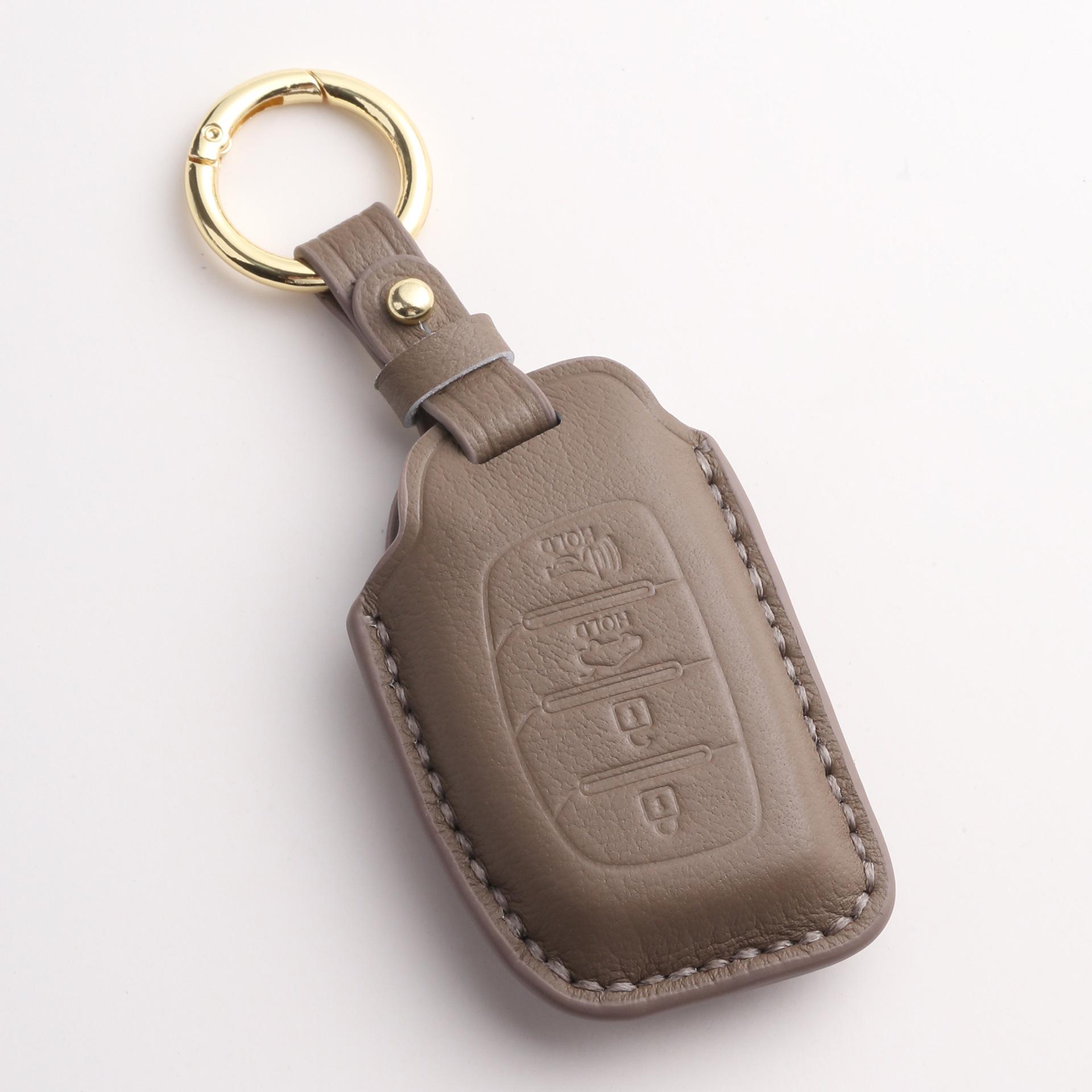 

Индивидуальный чехол для ключа современной знаменитой карты ix35 Langdong lead Tusheng Yuedong кожаный чехол для ключа автомобиля коричневый