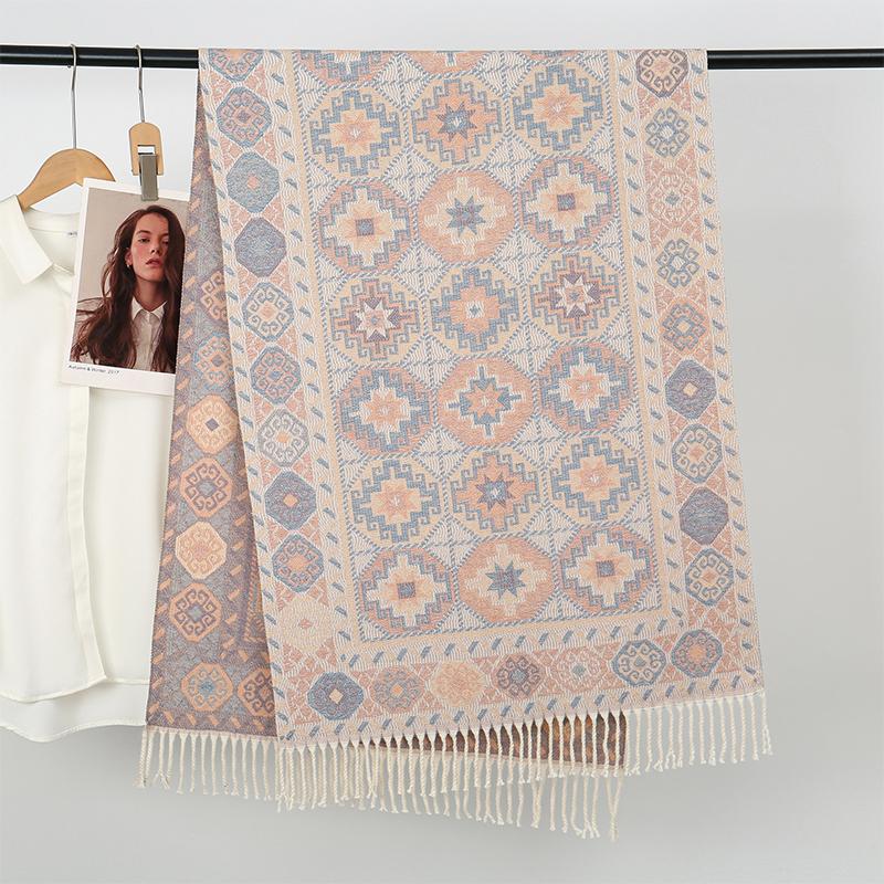 

Роскошный жаккардовый шарф женский с принтом пейсли, новый, шаль-пашмина для путешествий, пончо, теплое одеяло, зимний шарф, шаль, женские палантины 65x180cm