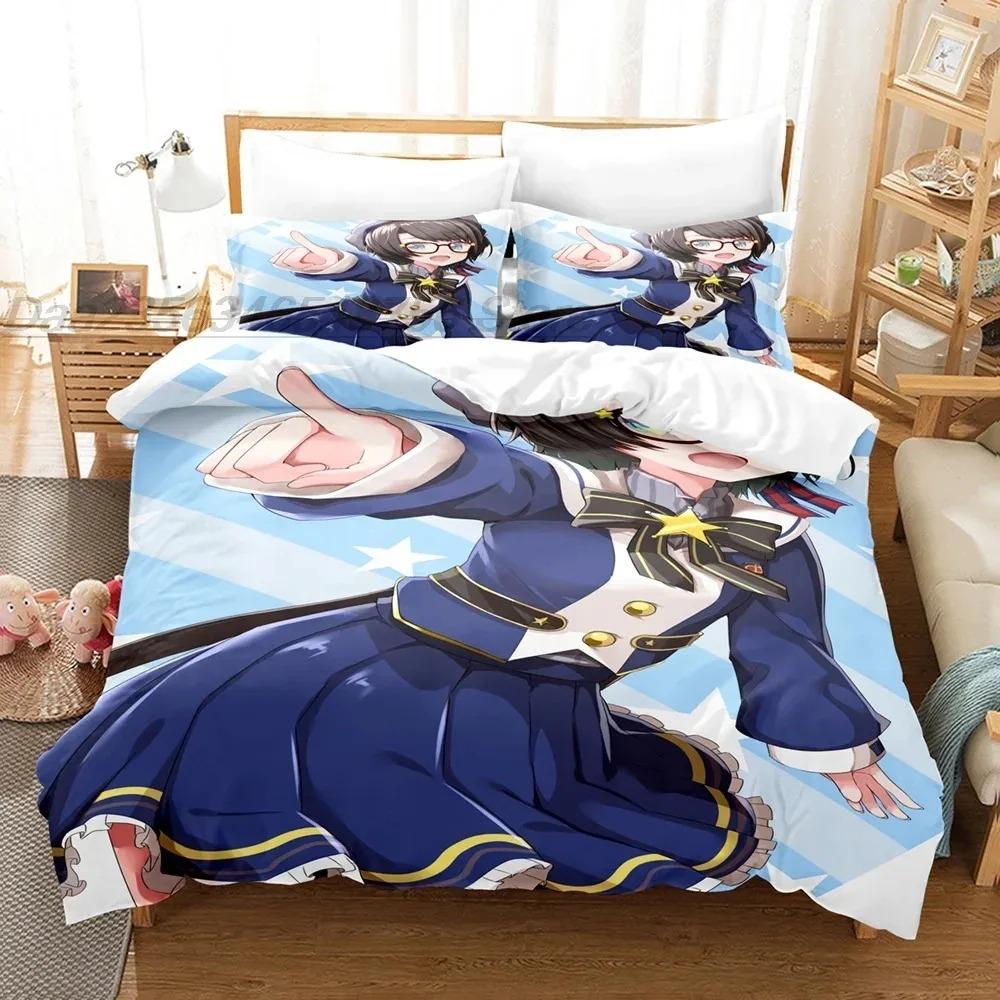 ŌOzora-Subaru Bedding Set Single Twin Full Queen King Size Bed Set Aldult Kid Bedroom Duvetcover Sets 3D Anime Kawaii bed