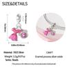 Charms Original Copper Pink Heart Princess Dress Pendant Beads Fit Bracelet Diy Fine Gift Women Delicate Jewelry Ac