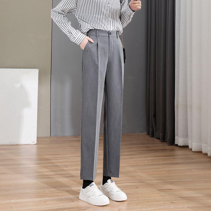 

Women s Petite High-Waisted Black Cigarette Pants – Slimming, Drapey, Nine-Tenths Length, Professional Style for Spring & Summer S (Recommended 85-98 lbs)