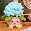 Bambola Peluche Fiore Ortensia Cartone Animato 30cm Carina Colorata Rosa Viola Blu Pianta in Vaso Giocattolo di Peluche Decorazione per la Casa Regalo per Bambini