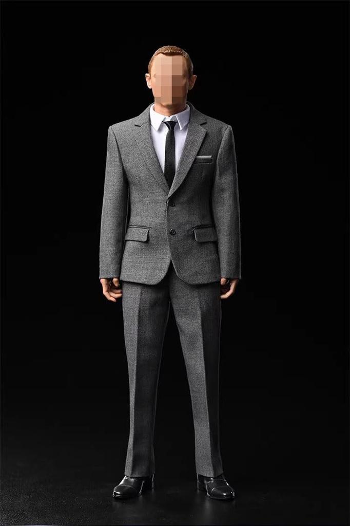 1/6 Scale Figure Accessories/Men's Suit Outfit Set/Banquet Dress, Evening Dress, Gray (Head and Body Not Included)