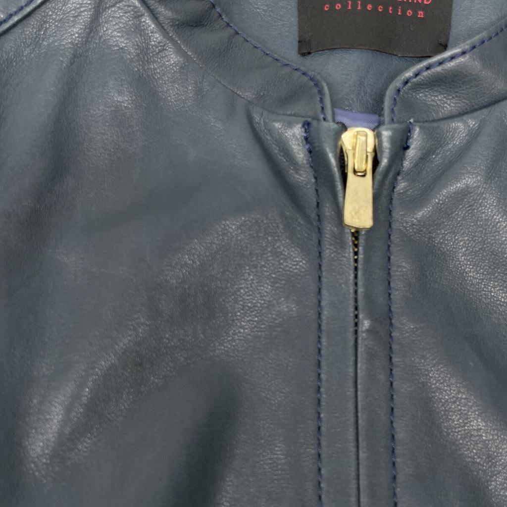 TOMORROWLAND [Collection] 2011 Navy Lamb Leather Zip-Up Blouson Jacket 40 NavyUsed