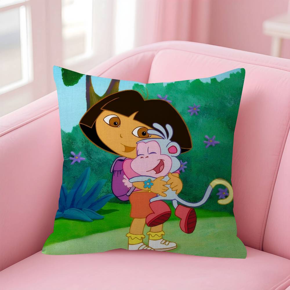 Cartoon Cute D-Dora Pillow Cover Sofa Cushion Cover Home Room Decoration Children Gift
