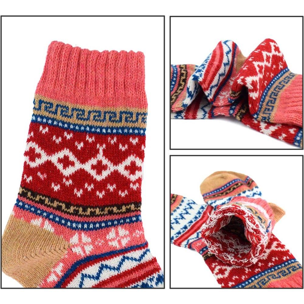5 Pairs of Luxuriously Soft Thermal Socks Insulated for All-Weather Warmth Durable Stylish for Casual Outdoor and Sports Fall Winter Socks