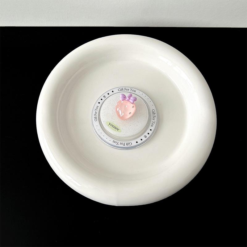 Glitter Epoxy Small Strawberry Mobile Phone Airbag Bracket Magnetic Suction Retractable Back Sticker Fun Women'S Small Fresh Support Rack