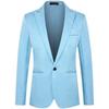 Men's Slim Fit Casual Blazer: One-Button Fashion Business Suit Jacket