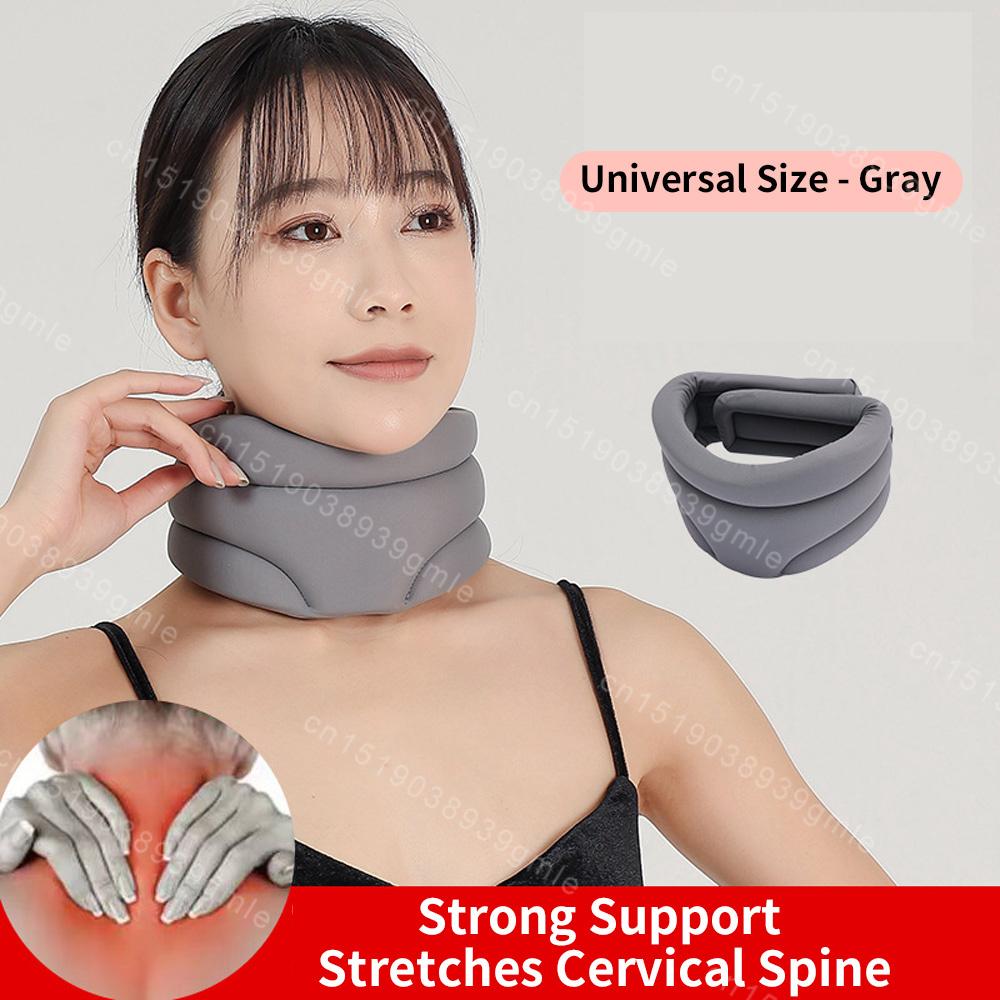 

Поддержка шеи Шейный бандаж Регулируемый шейный воротник Мягкий прочный пенопласт для облегчения боли в шее Коррекция осанки с выдвинутой вперед головой серый