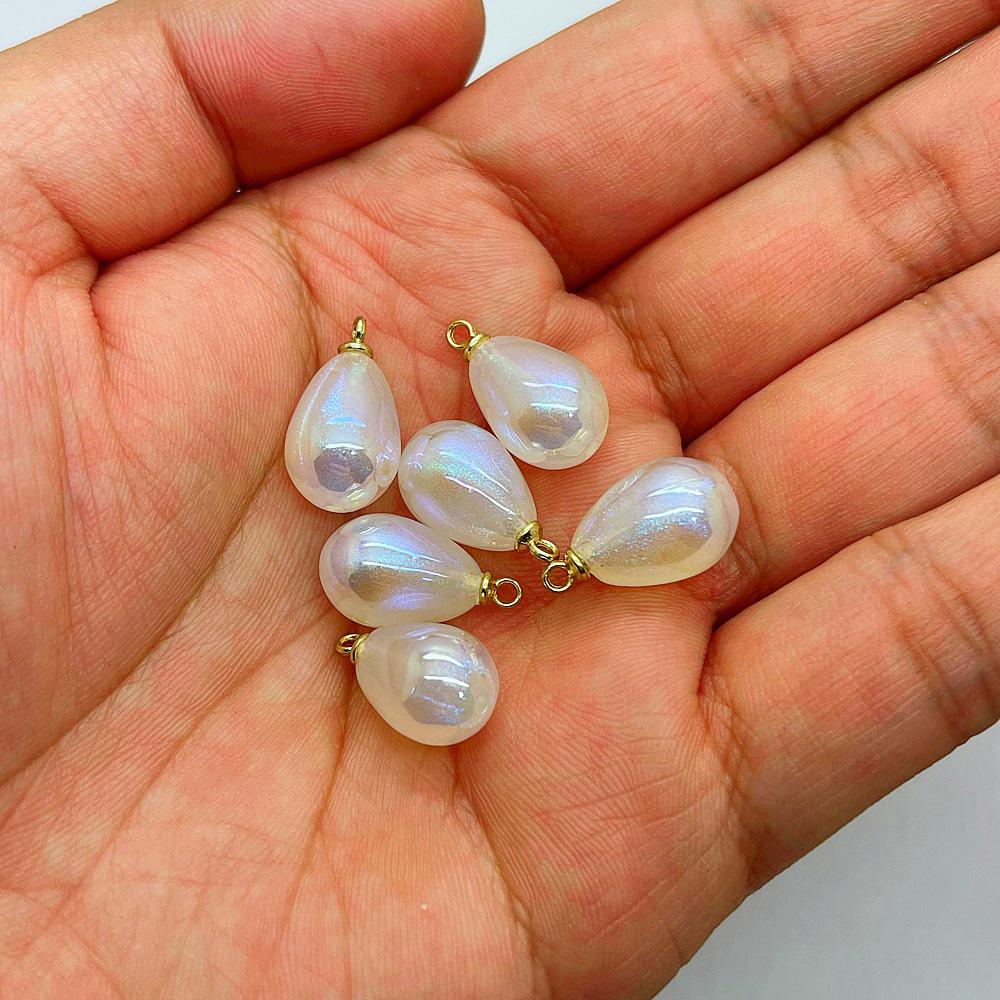 10x14mm Colorful Teardrop Imitation Pearl Beads for DIY Bracelet Jewelry Accessories