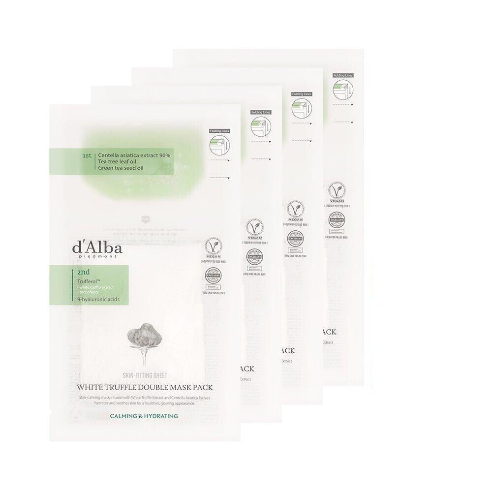 d Alba White Truffle Double Mask Pack Sheet [Calming & Hydrating] 4P