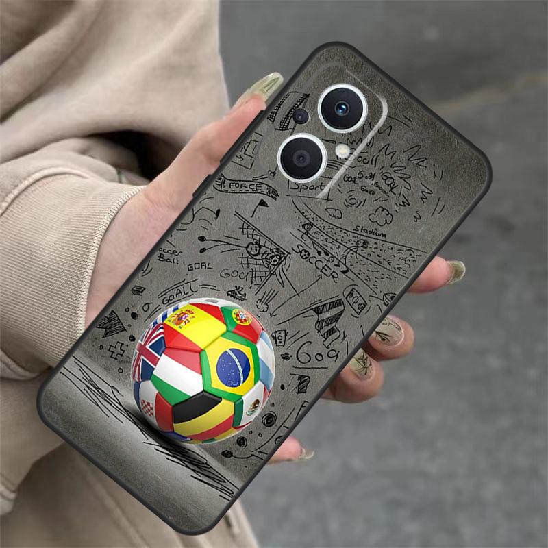 Football Soccer Ball Case For OPPO Reno 7 8 Lite 6 5 4 11F 10 Pro 8T 5Z 4Z OPPO Find X6 Pro X2 Neo X3 X5 Lite