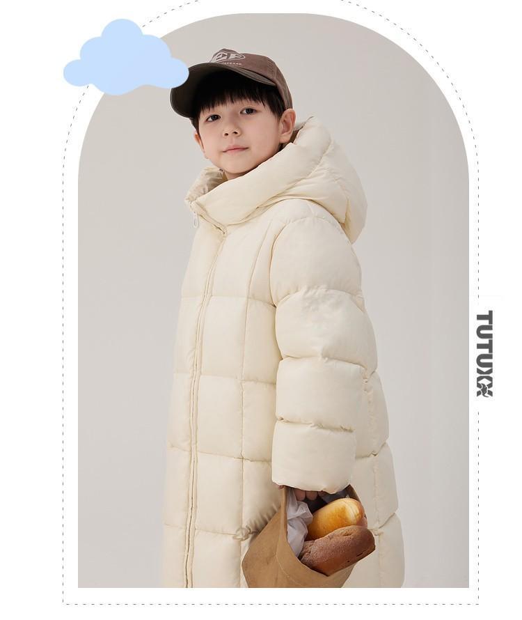 Winter 2025 Kinder Verdickte Baumwolljacke - Warmer Daunenmantel, Koreanischer Stil Lange Mode für Jungen und Mädchen