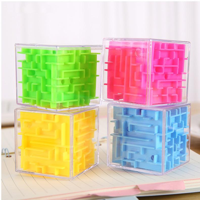 Maze Rubik's Cube Six-sided Transparent Jigsaw Puzzle Rolling Ball Game Puzzle Children's Maze Toy