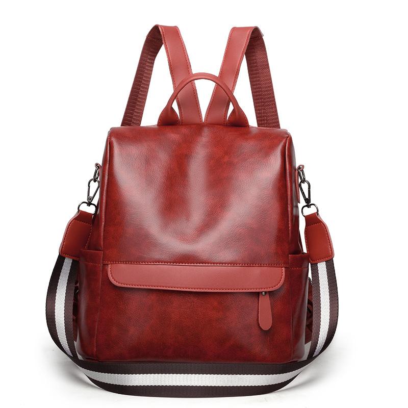 New Shoulder Bag for Women In South Korea, Personalized Anti-theft Backpack, Fashionable and Casual Soft Leather Backpack, Retro Style