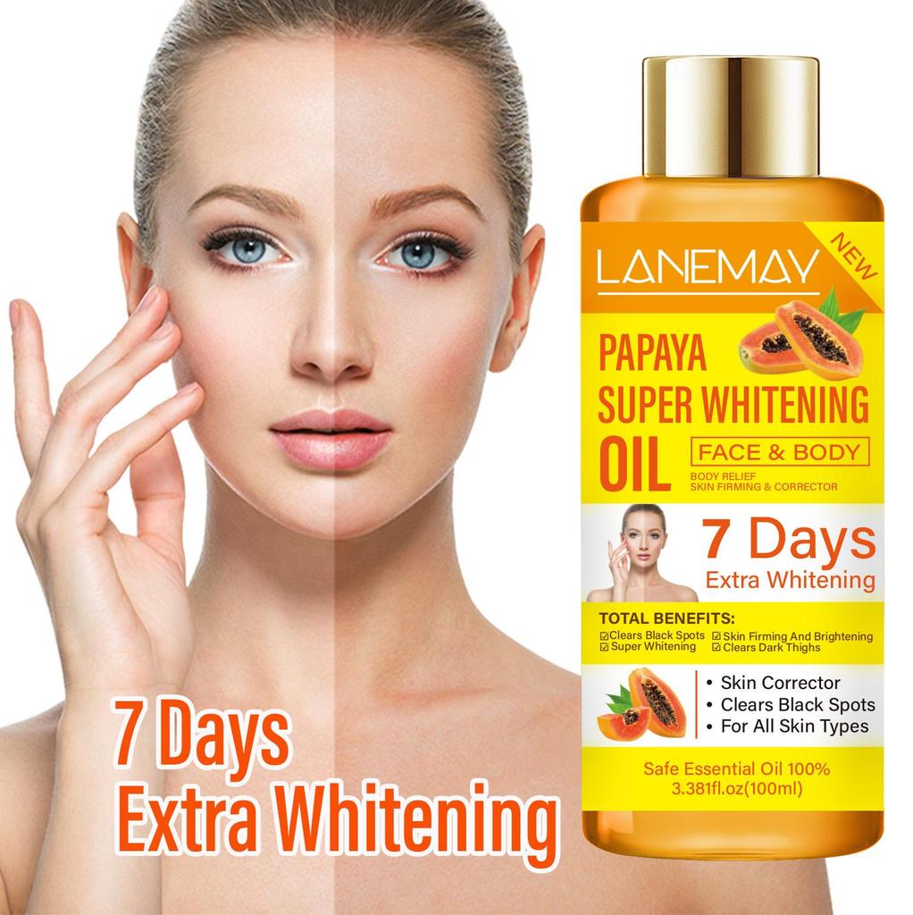 Papaya Super Whitening Oil-Skin Firming And Brightening-Clears Dark Spots-Suitable for all Skin Types, 100ml