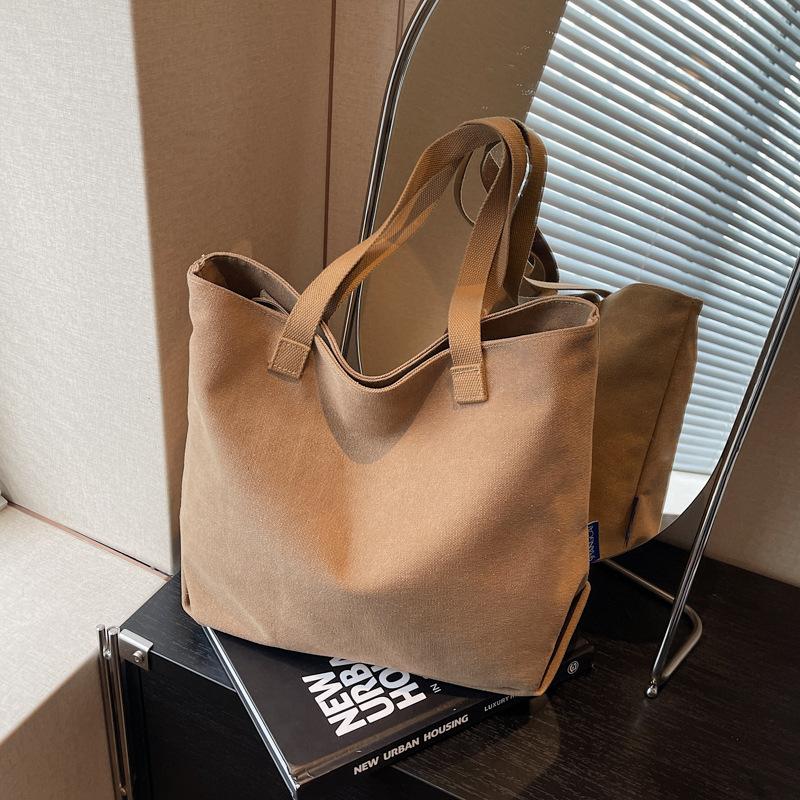 

Холщовая сумка большой вместимости, сумка через плечо, ретро сумка-тоут, рабочая, для поездок, для студенток, для занятий, женская хаки