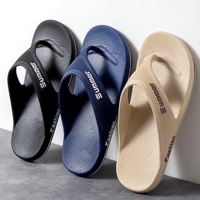 New Summer MenTrendy Beach Flip Flops Sandals Casual Non-Slip Soft Sole Plastic Slippers