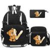 3Pcs/set Cute Little Bear 26 English Letters Bookbag Back To School Backpack Child Gift with Pencil Case Shoulder Bag Backpack