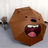 We Bare Bears Friends Automatic Folding Umbrella, Self-Opening/ Closing, Durable Windproof Travel Umbrella for Outdoor Adventures A0826098