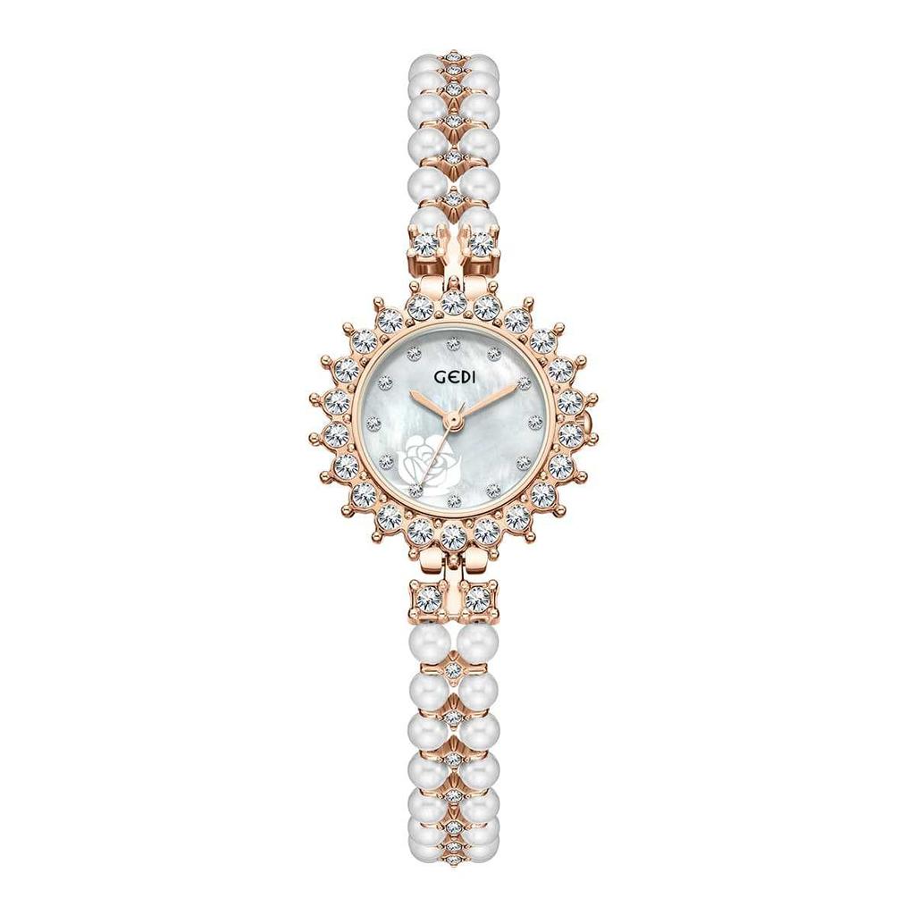Light Luxury High-End Fritillary Surface Printed Women'S Watch, Small Exquisite Fashion Pearl Bracelet Watch