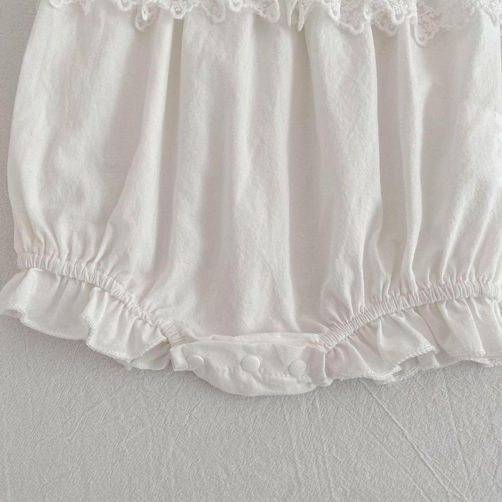 Girls' French Floral Smocked Sleeveless Dress & Baby Bodysuit Set for Sisters