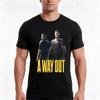 A Way Out Tshirt Summer Casual Cotton Tee Oversized Streetwear Tops Vintage Graphic Print Loose Fit Short Sleeve
