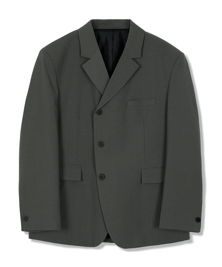 Suare Wool Balance Setup Suit Ash Grey