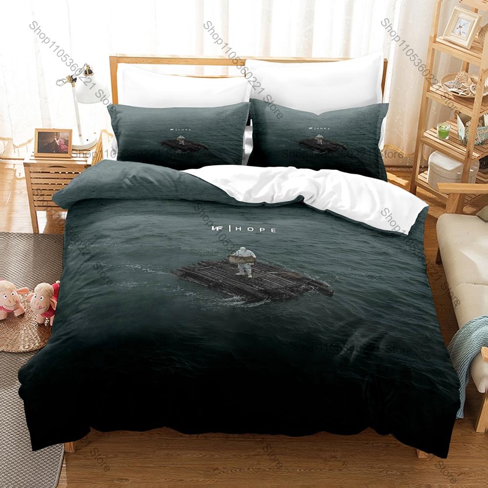 Popular Rapper NF Hope Duvet Cover + 2 Pillowcases, Vivid Album Cover Design Bedding Set All Season Use for Hip Hop Enthusiasts