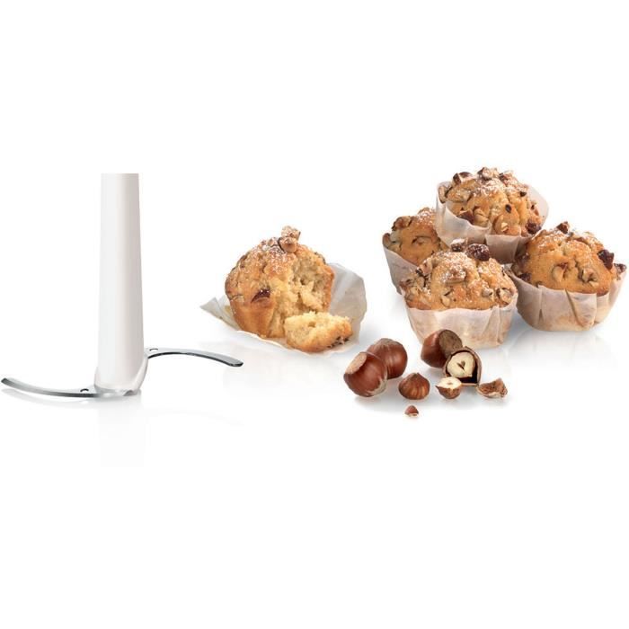 Hachoir BOSCH MMR08R2 - Rouge/Gris - 400W - Capacité 0,8L - Couteau inox - Batteur à blancs