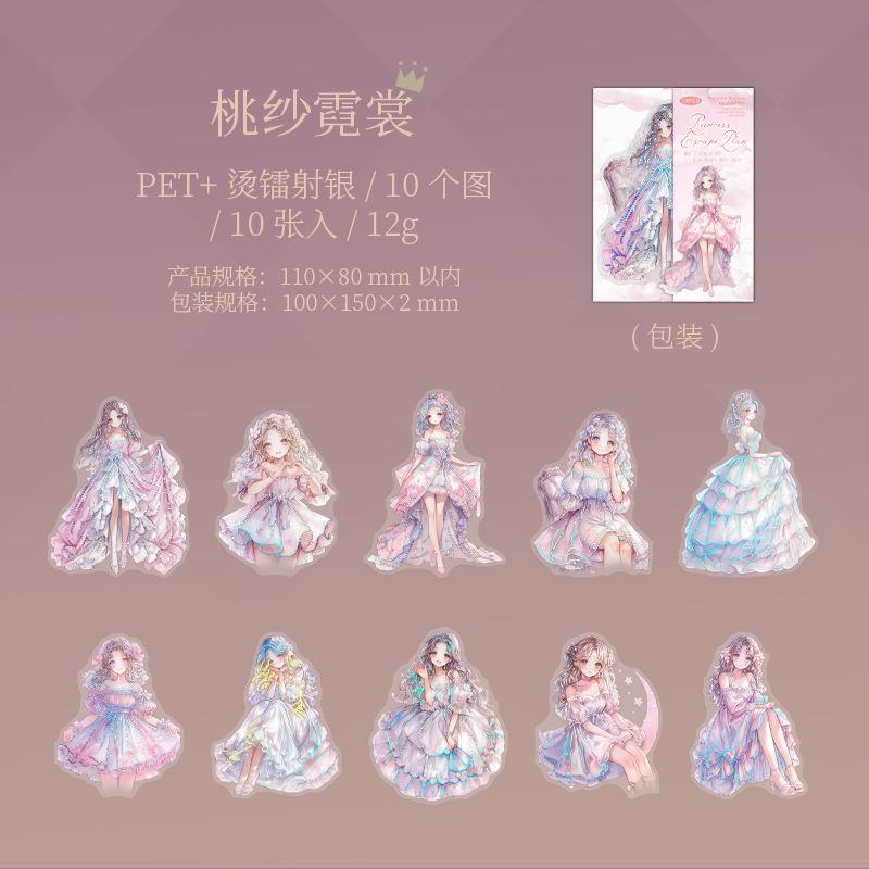 10pcs/lot Kawaii Stationery Stickers Princess Escape Plan Diary Decorative Mobile Stickers Scrapbooking DIY Craft Stickers
