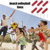 6x Beach Volleyball Lines Equipment Portable 8M Long Red Lines Marking Court Marker for Sand Training Beach Party Outdoor Sports