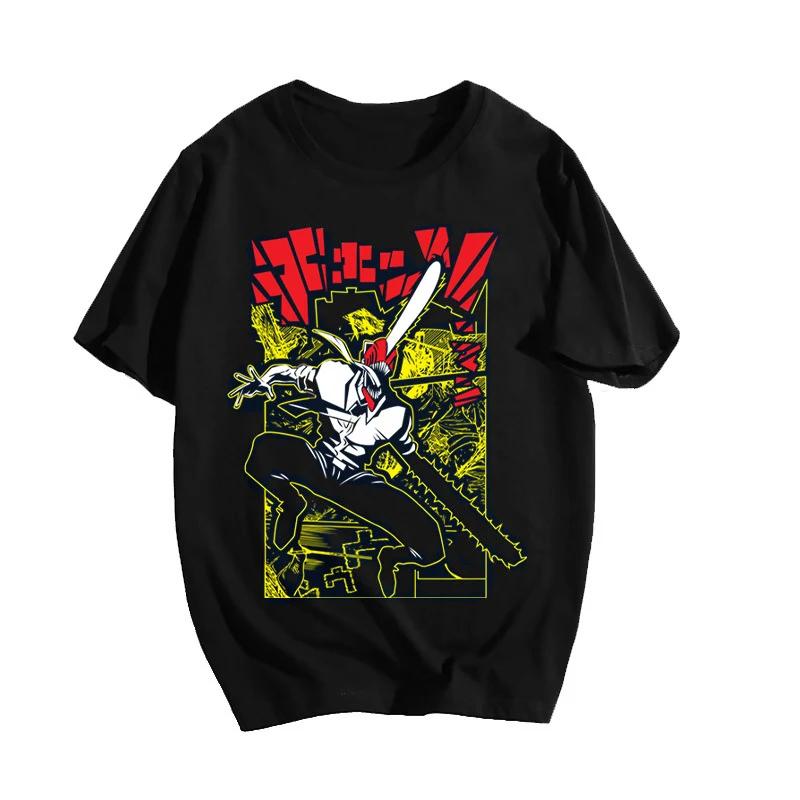 Man T-Shirt Pava Peripheral Japanese Anime Man Summer New Cotton Short Sleeve Unisex Street Top Y2K Style Tees