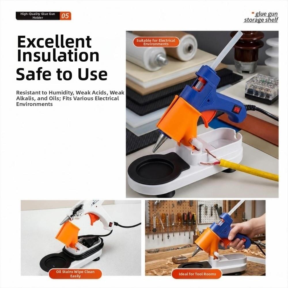 Multi-Function Hot Melt Glue Sticks Stand with Drip Tray Hot Melt Gluer Holder  Home Use